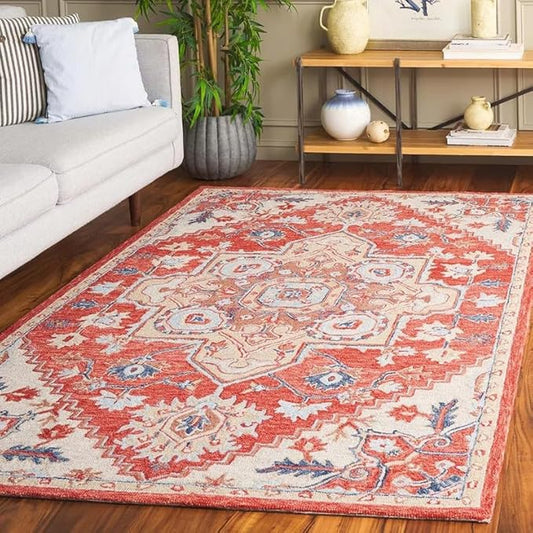 Hand Tufted Wool Rug 15x20 Ft – Modern Irregular Shape Aesthetic Carpet, 1 Inch Thick Pile, Anti-Skid Backing, Soft Handmade Woolen Area Rug for Living Room, Bedroom, Hall Décor