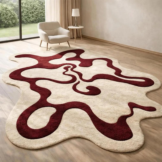 Handmade Premium Collection Woollen Rug Loop Pile Floral Hand Tufted Carpet for Living Room Bedroom Drawing Room Hall and Floor 12X18 Size
