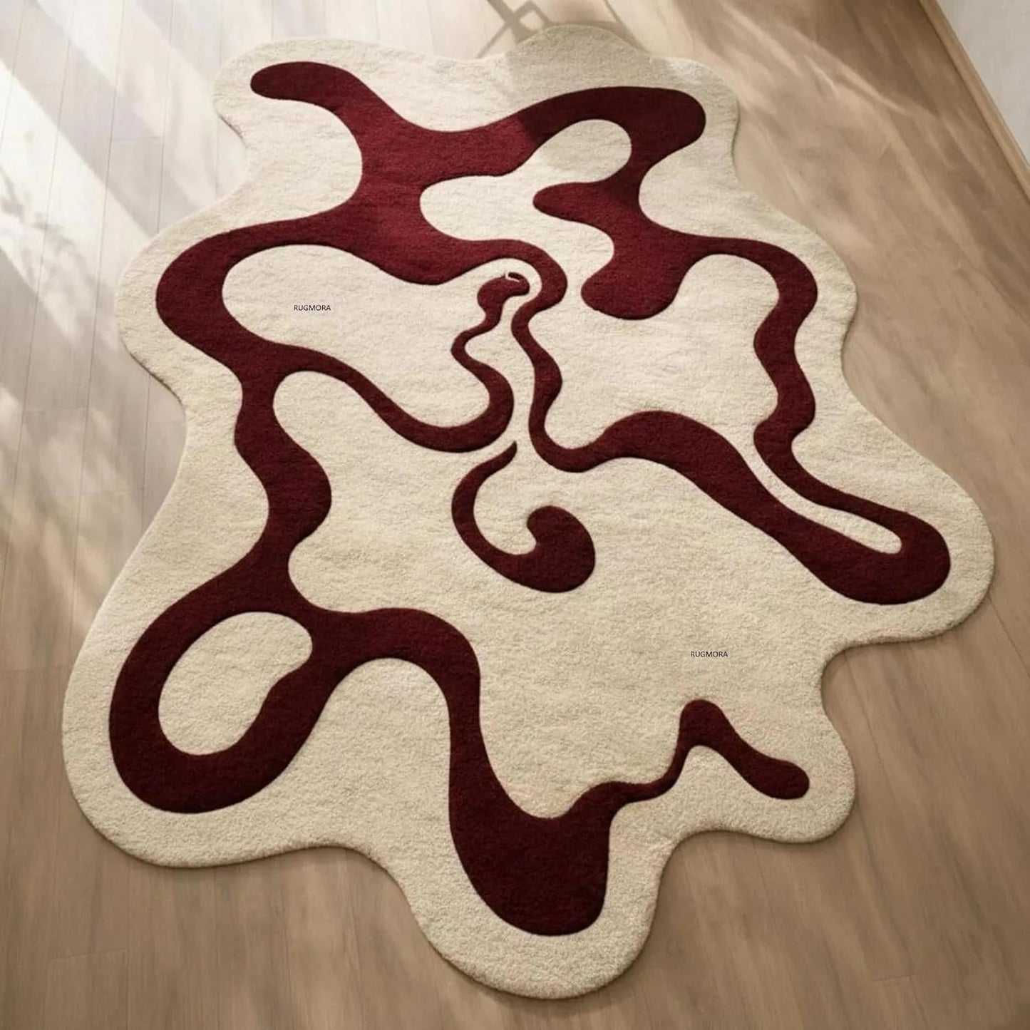Handmade Premium Collection Woollen Rug Loop Pile Floral Hand Tufted Carpet for Living Room Bedroom Drawing Room Hall and Floor 12X18 Size