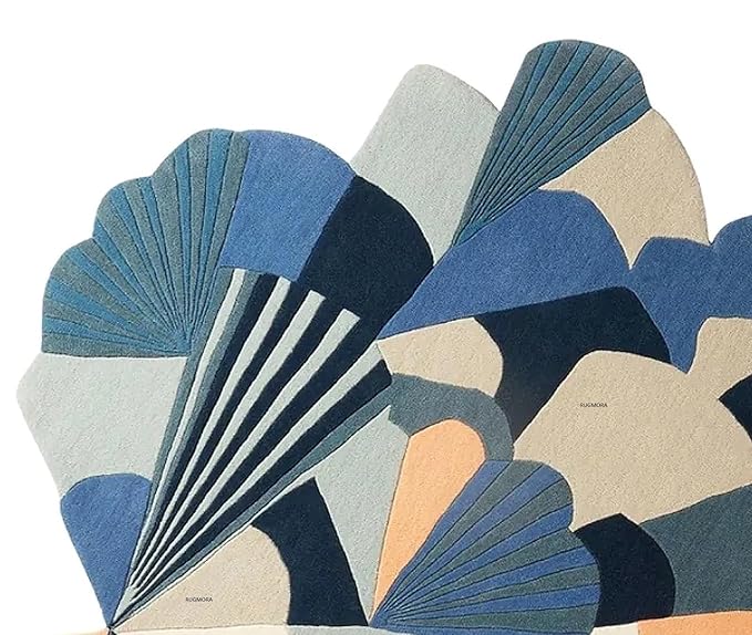 Hand Tufted Wool Rug 15x20 Ft – Modern Irregular Shape Aesthetic Carpet, 1 Inch Thick Pile, Anti-Skid Backing, Soft Handmade Woolen Area Rug for Living Room, Bedroom, Hall Décor